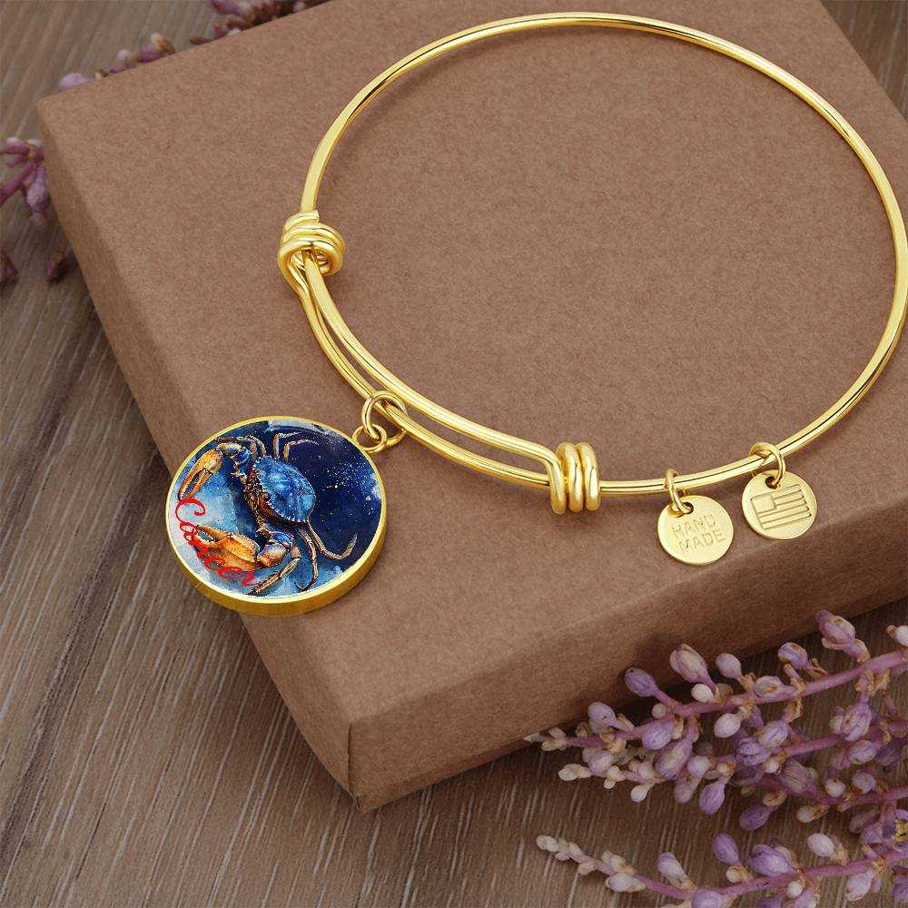 Cancer Zodiac bangle bracelet