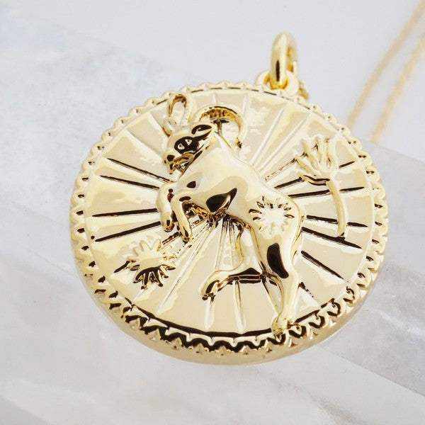 Chinese Zodiac Coin Necklace - Goat