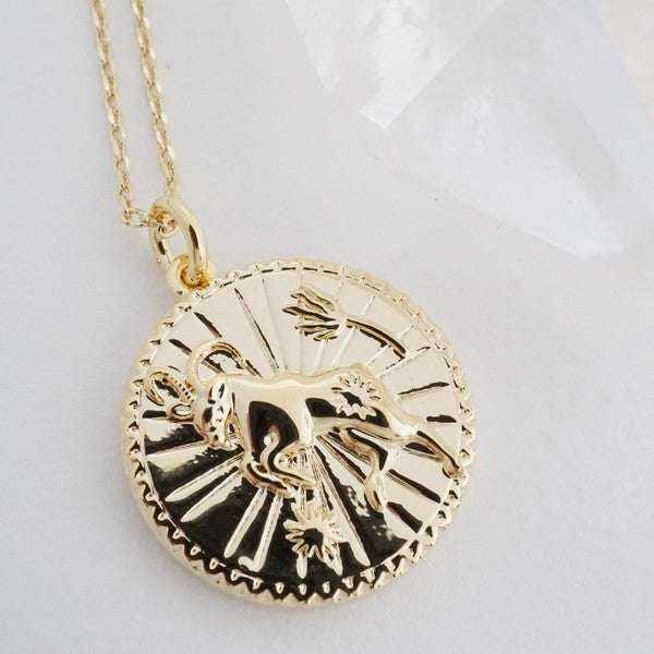 Chinese Zodiac Coin Necklace - Goat