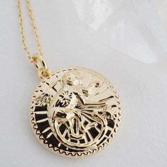 Chinese Zodiac Coin Necklace - Monkey