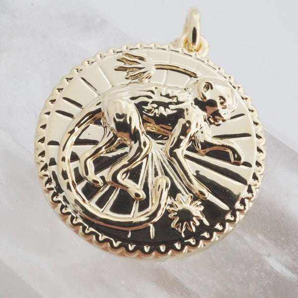 Chinese Zodiac Coin Necklace - Monkey