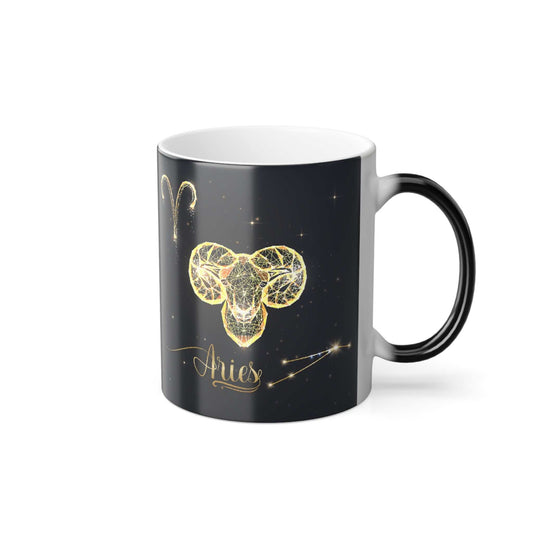 Aries Zodiac Coffee Mugs with Color Morphing   11 oz.Color Morphing Aries Zodiac 11 oz