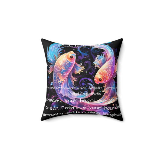 Pisces constellation Zodiac Throw pillows