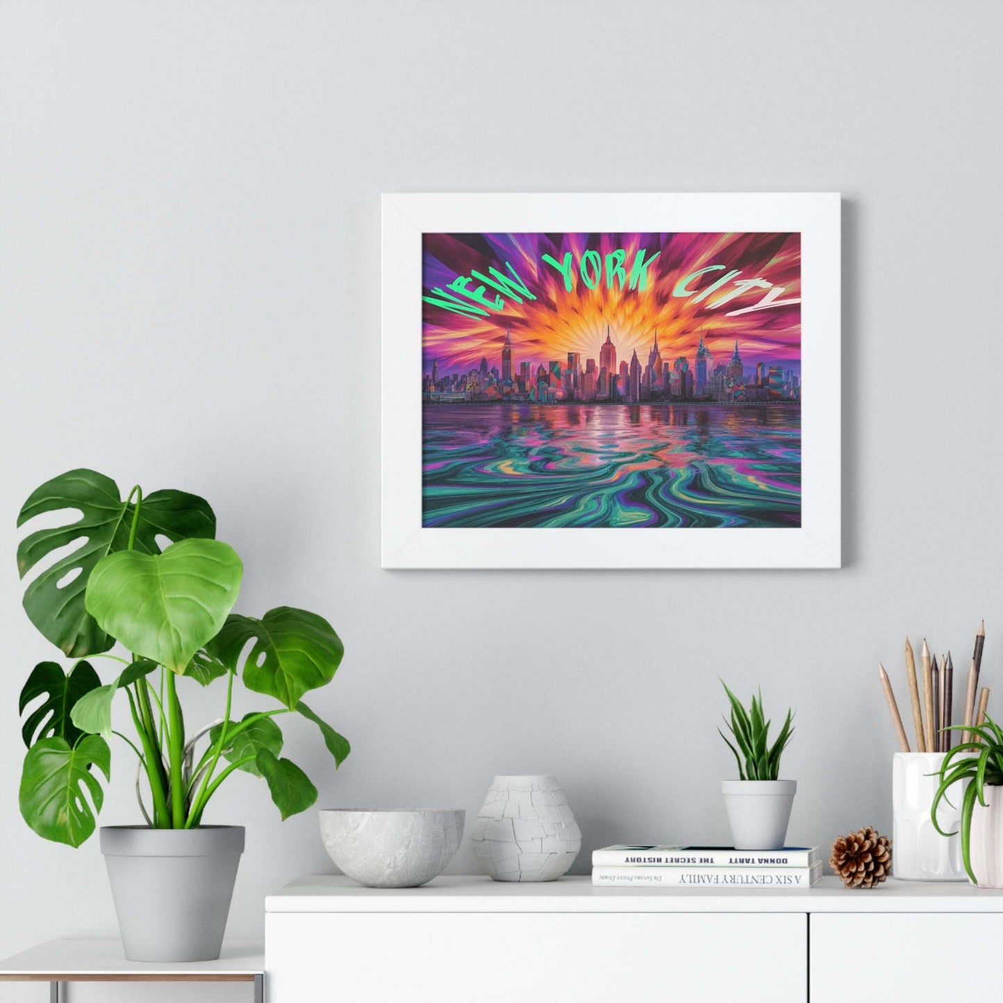 Framed Horizontal Poster-New York City Skyline