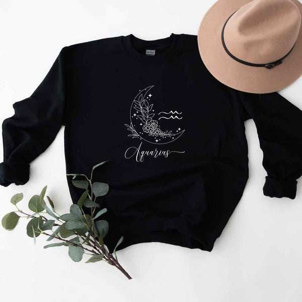 Aquarius Floral Graphic Sweatshirt