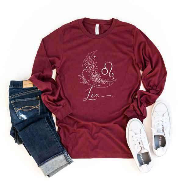 Leo Floral Long Sleeve Graphic Tee