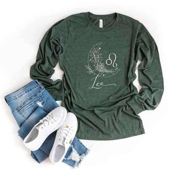 Leo Floral Long Sleeve Graphic Tee