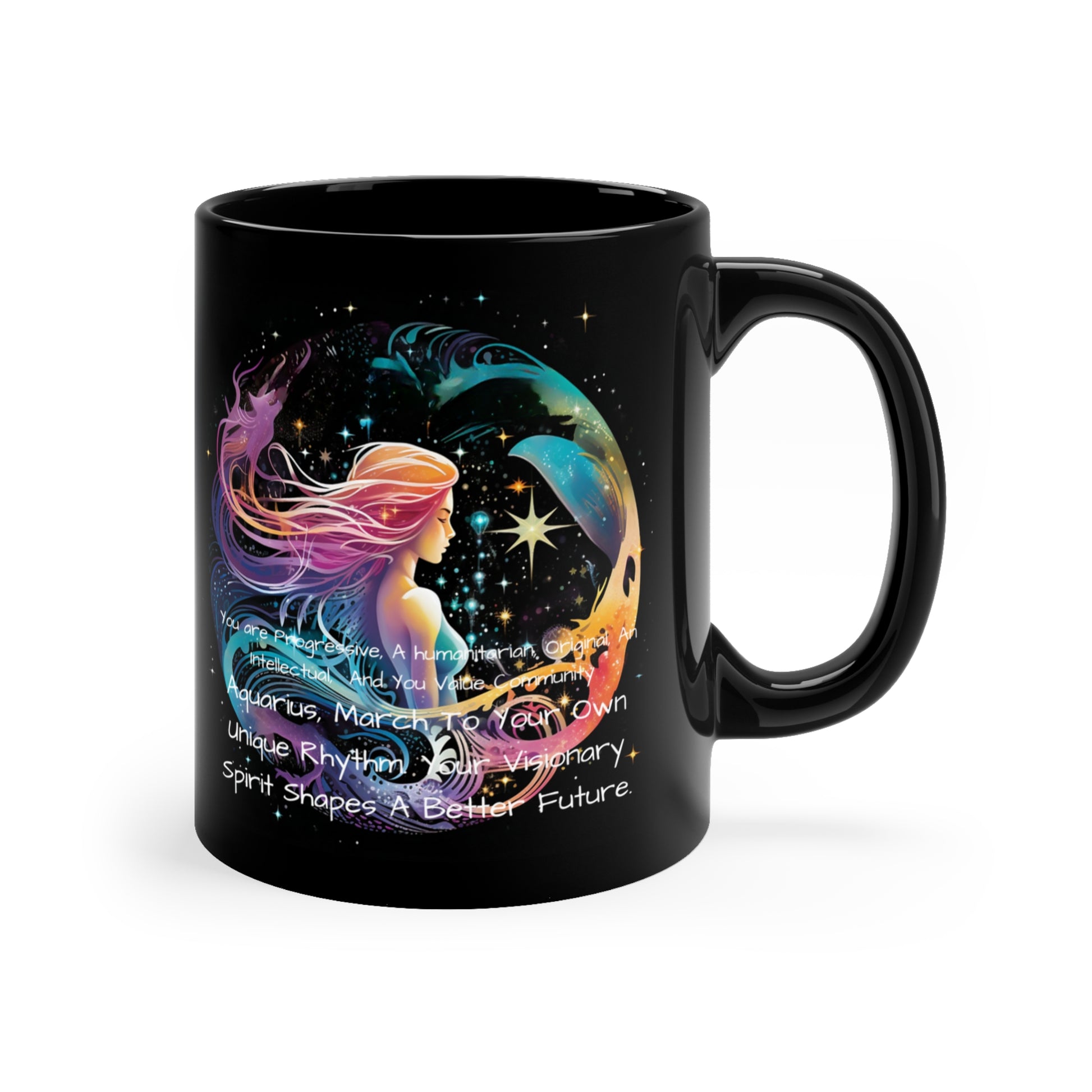side of  aquarius zodiac coffee mug