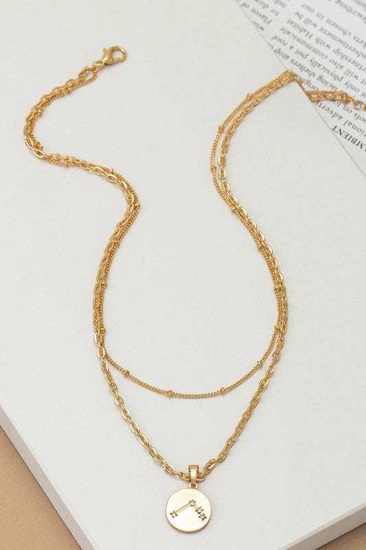 gold aries Zodiac Constellation Necklaces