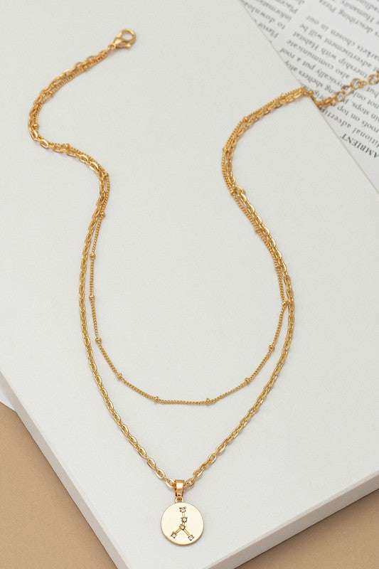 gold cancer Zodiac Constellation Necklaces