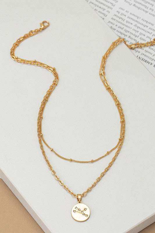 gold taurus Zodiac Constellation Necklaces