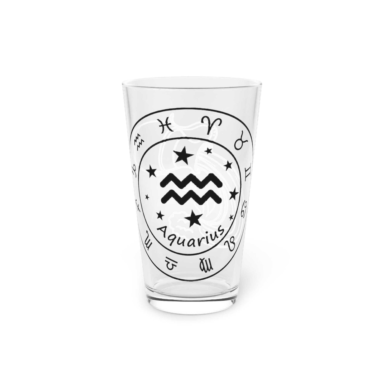 aquarius 16oz pint glass front 