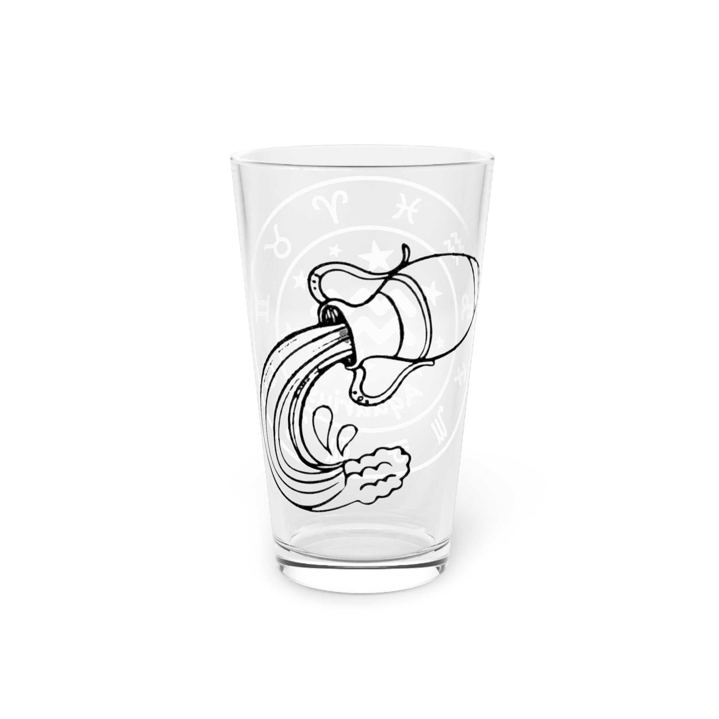 Aquarius Zodiac Pint Glass, 16oz