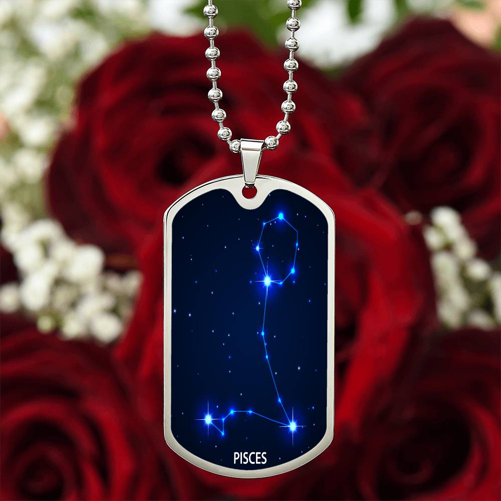 Pisces Constellation Dog Tags