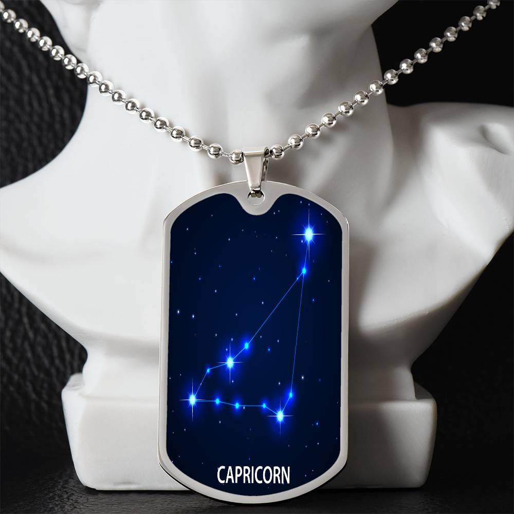 Capricorn Constellation Dog Tags