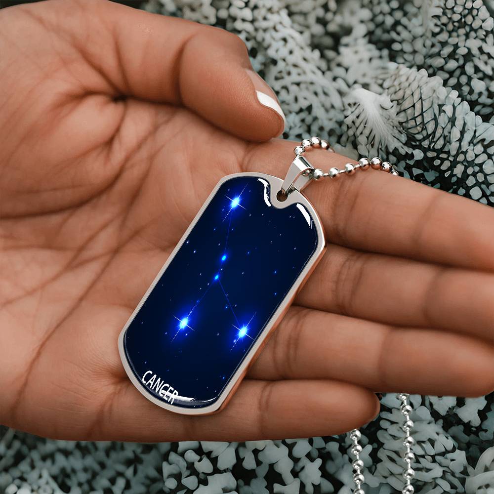 Cancer Constellation Dog Tags