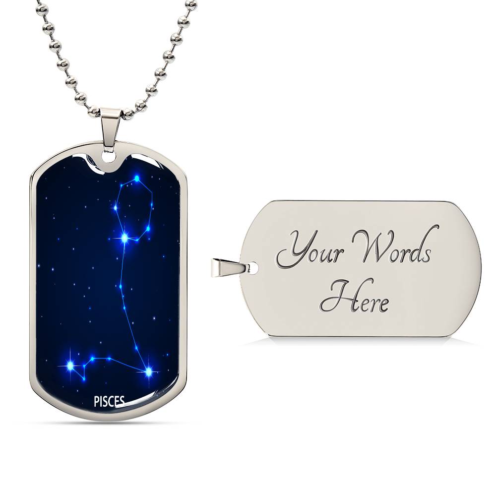 Pisces Constellation Dog Tags