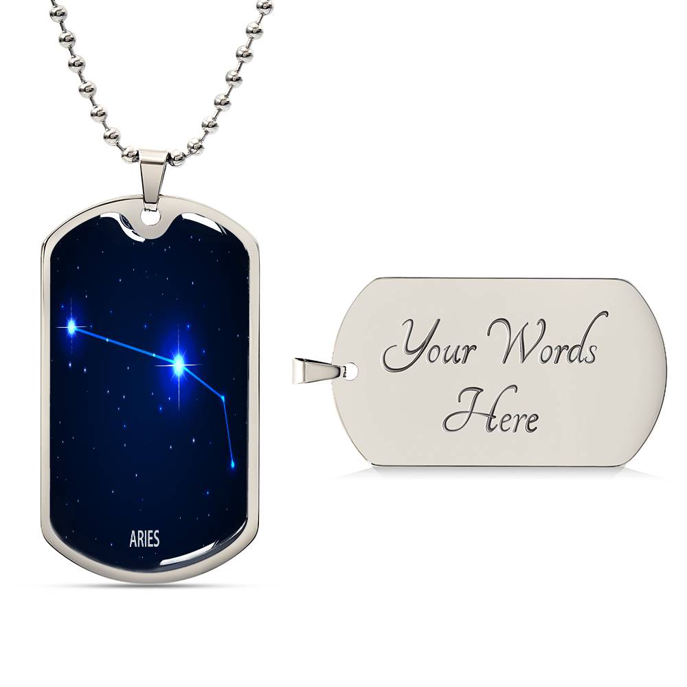Aries Constellation Dog Tags