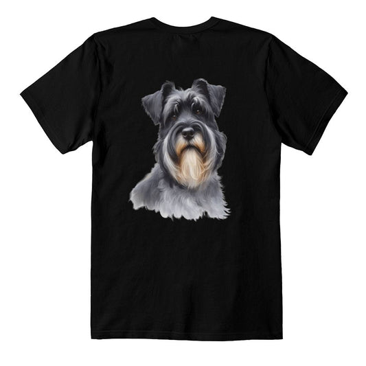 Schnauzer (2) Dog T Shirt Bella Canvas 3001 Jersey Tee Print On BackShirt Bella Canvas 3001 Jersey Tee Print