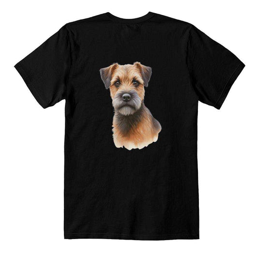 Border Terrier Dog T Shirt Bella Canvas 3001 Jersey Tee Print On BackShirt Bella Canvas 3001 Jersey Tee Print