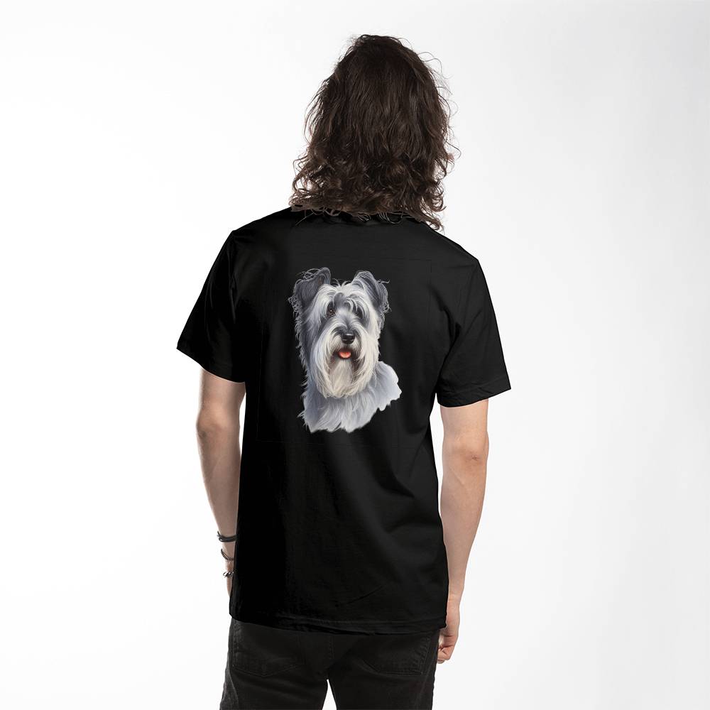 Schnauzer Dog T Shirt Bella Canvas 3001 Jersey Tee Print On BackShirt Bella Canvas 3001 Jersey Tee Print