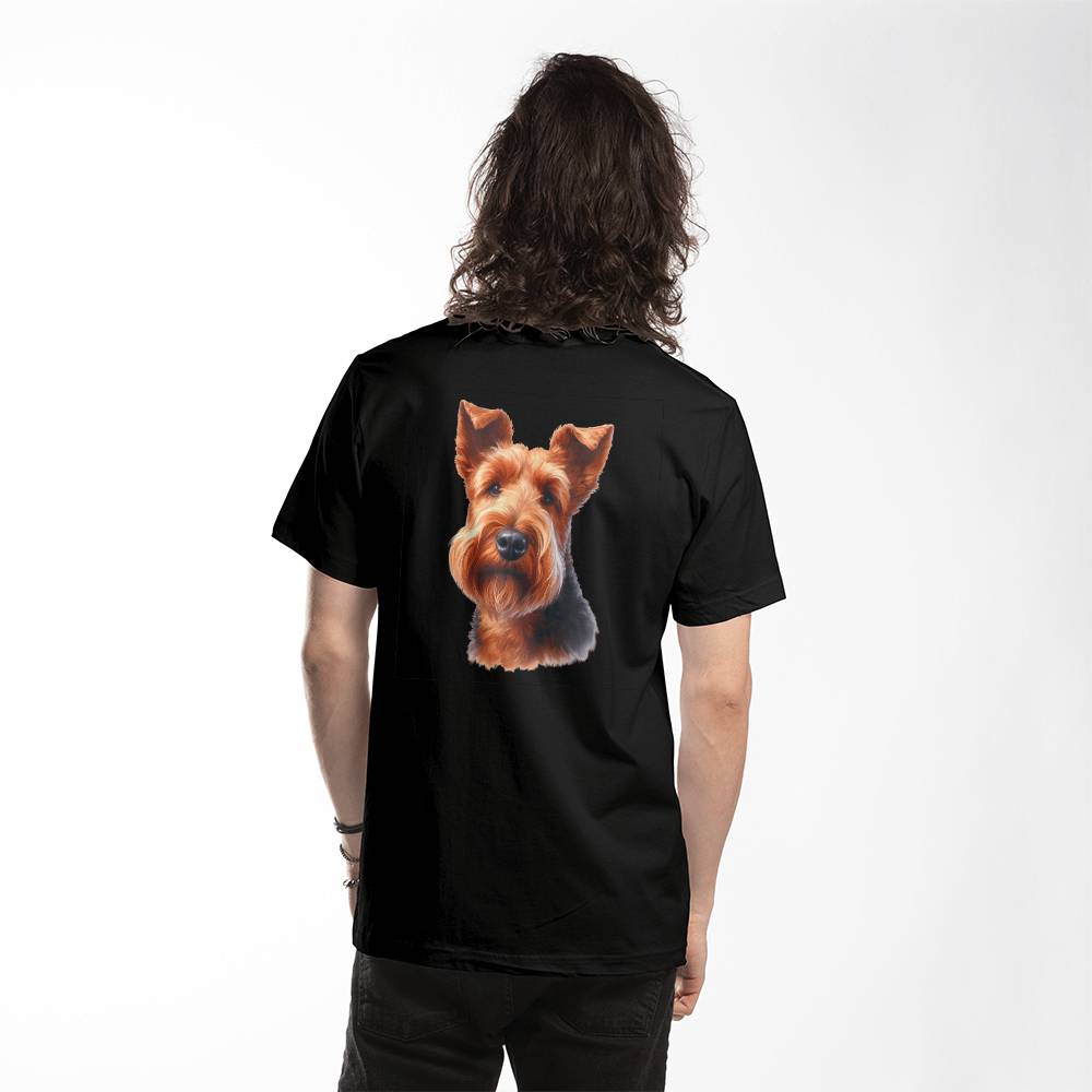 Irish Terrier Dog T Shirt Bella Canvas 3001 Jersey Tee Print On BackShirt Bella Canvas 3001 Jersey Tee Print