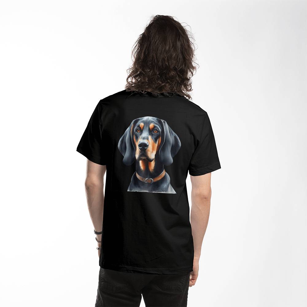 Coonhound Dog T Shirt Bella Canvas 3001 Jersey Tee Print On BackShirt Bella Canvas 3001 Jersey Tee Print