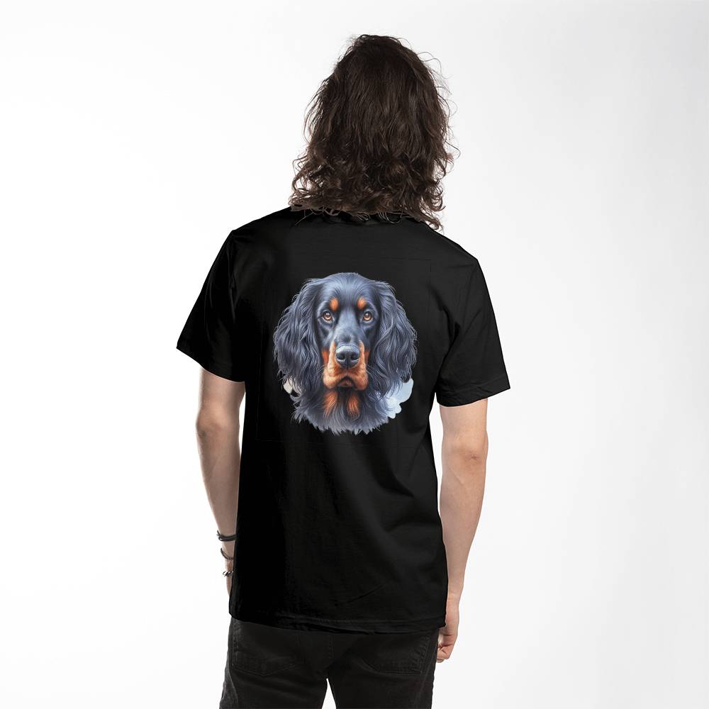 Gordan Setter Dog T Shirt Bella Canvas 3001 Jersey Tee Print On BackShirt Bella Canvas 3001 Jersey Tee Print