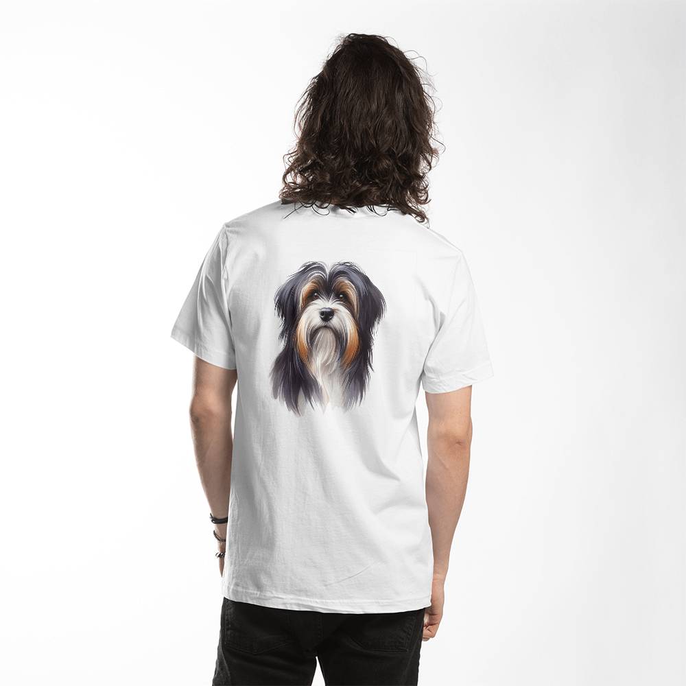 Tibetan Terrier Dog T Shirt Bella Canvas 3001 Jersey Tee Print On BackShirt Bella Canvas 3001 Jersey Tee Print