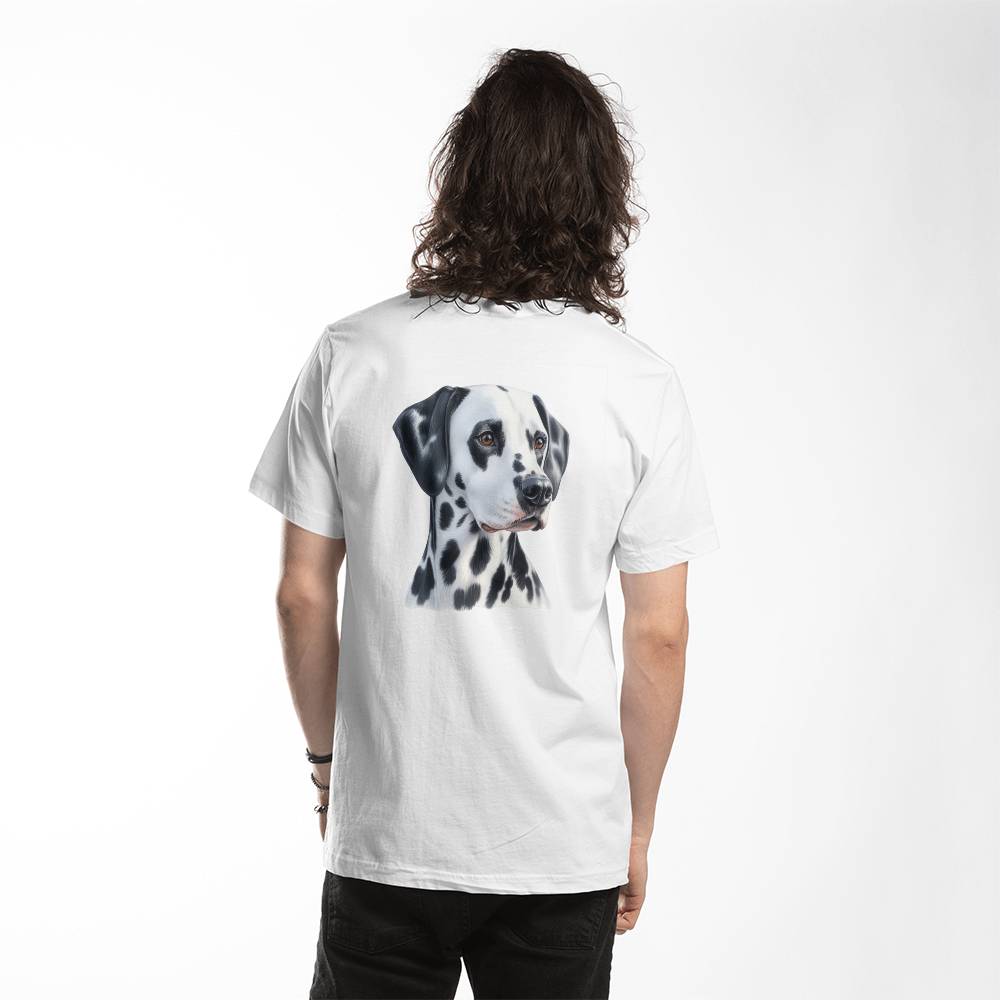 Dalmation 3 Dog T Shirt Bella Canvas 3001 Jersey Tee Print On BackShirt Bella Canvas 3001 Jersey Tee Print