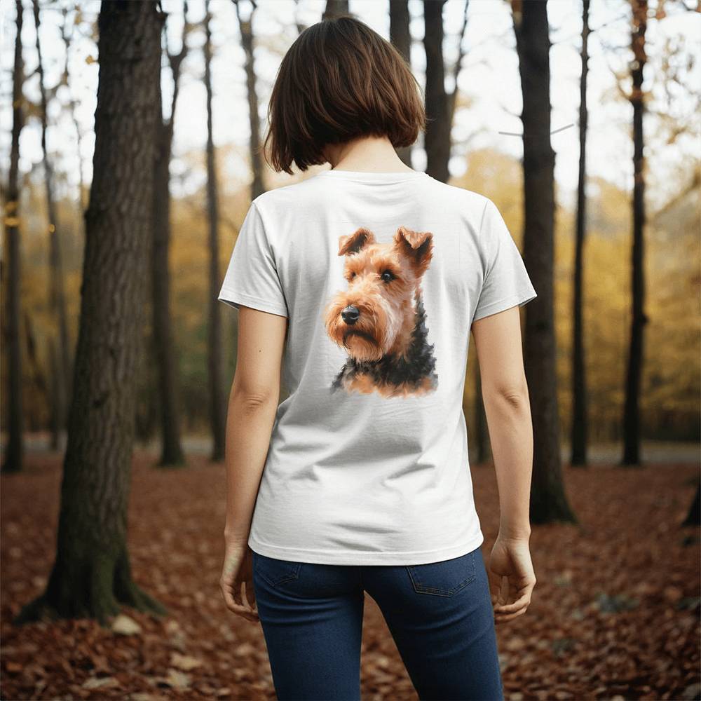 Welsh Terrier (2) Dog T Shirt Bella Canvas 3001 Jersey Tee Print On BaShirt Bella Canvas 3001 Jersey Tee Print