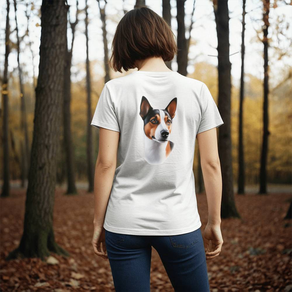 Rat Terrier Dog T Shirt Bella Canvas 3001 Jersey Tee Print On BackShirt Bella Canvas 3001 Jersey Tee Print
