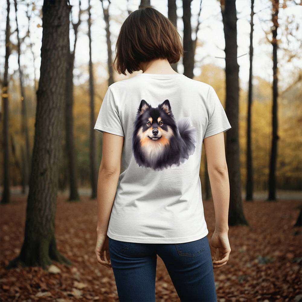 Finnish Lapphund (3) Dog T Shirt Bella Canvas 3001 Jersey Tee Print OnShirt Bella Canvas 3001 Jersey Tee Print