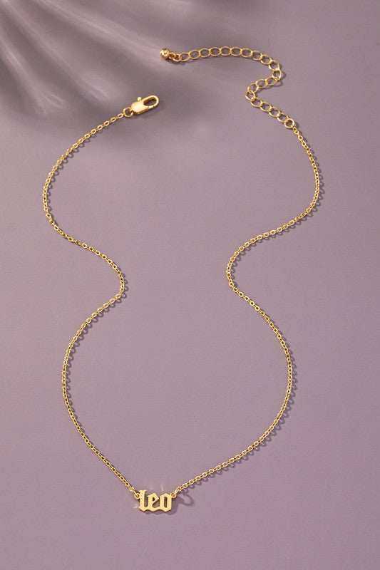 gold leo neckalce