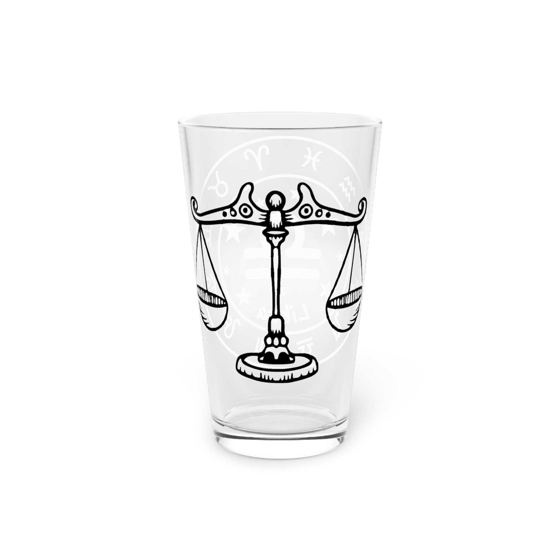 libra 16oz pint glass back