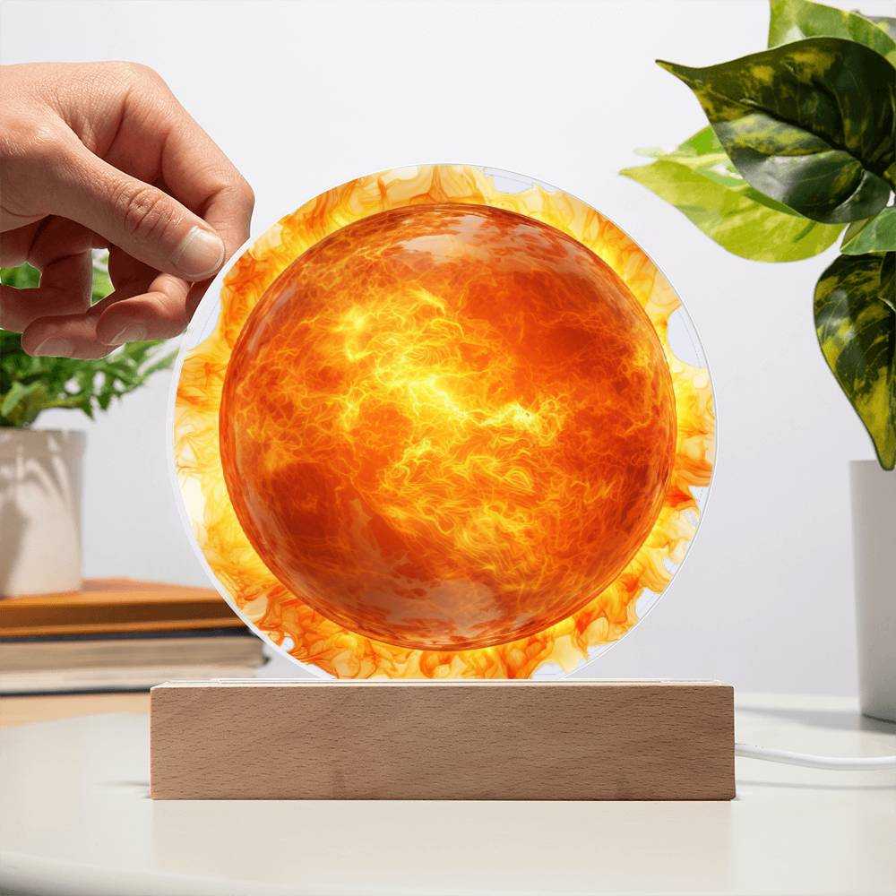 The Sun, Ruling Planet Of Leo size referenced by hand