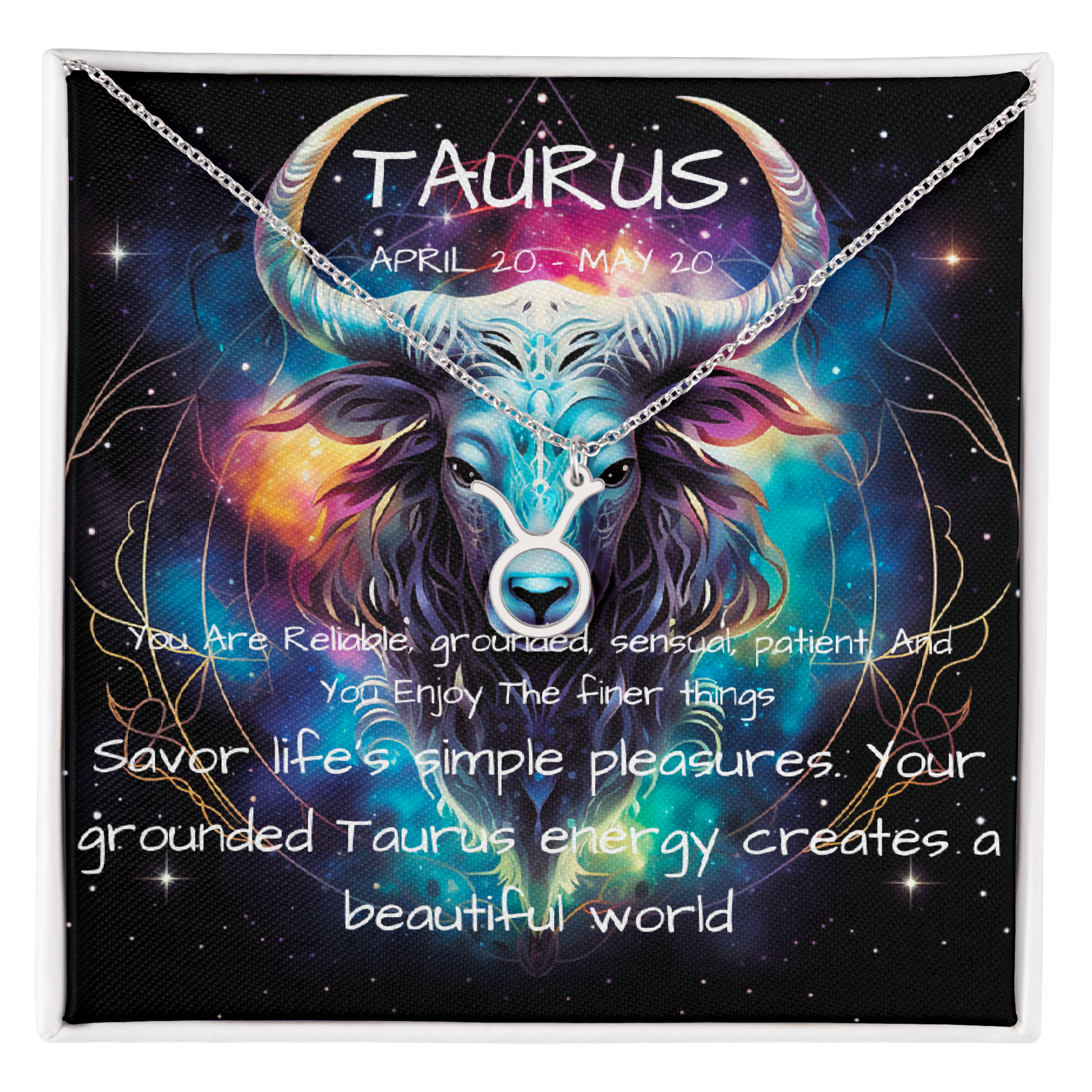 Taurus zodiac standard box silver
